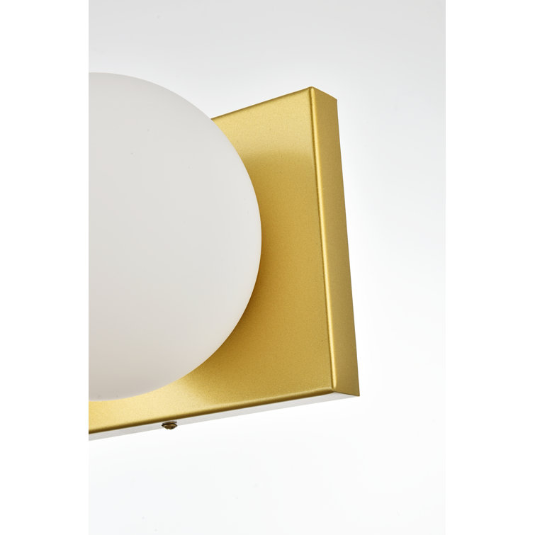 Brass 3-Light Dimmable Vanity Fixture with Beige Glass Shades
