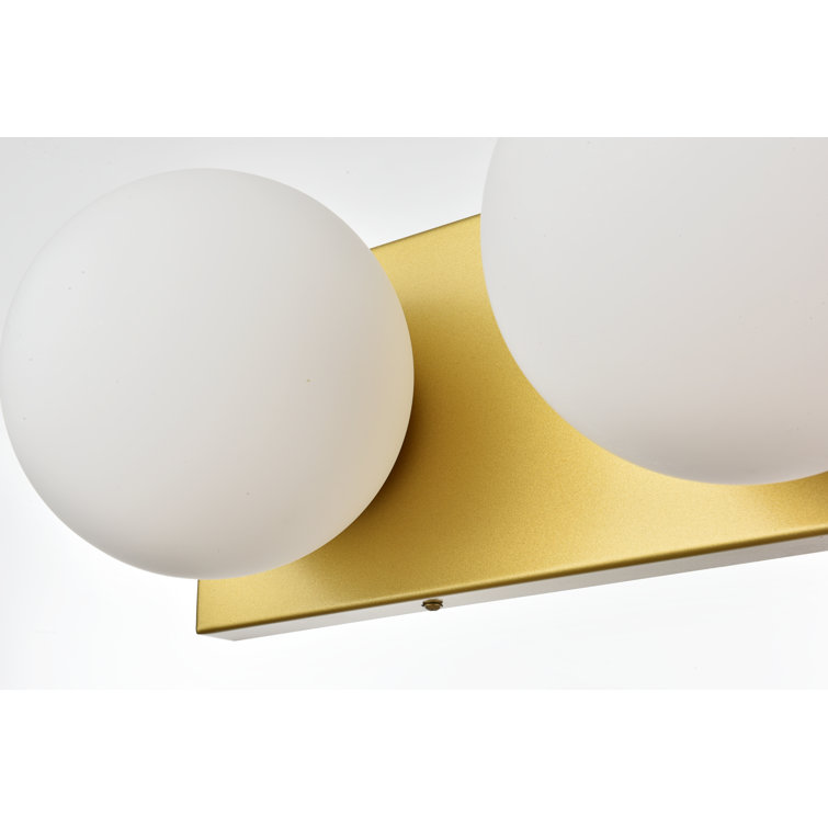 Brass 3-Light Dimmable Vanity Fixture with Beige Glass Shades