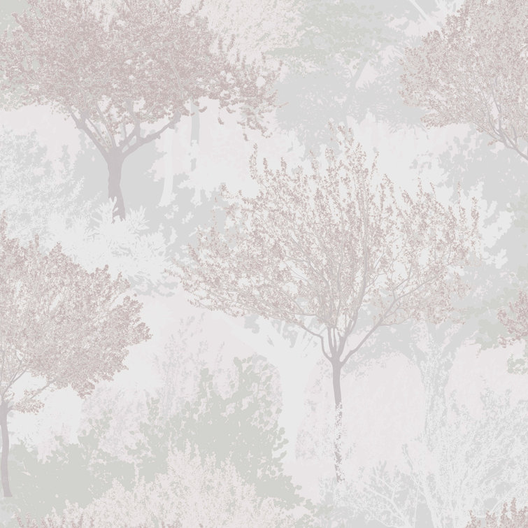 Birch Mauve Matte Removable Paste the Wall Wallpaper