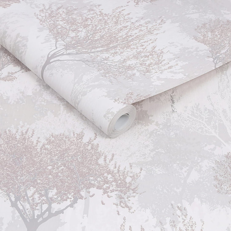 Birch Mauve Matte Removable Paste the Wall Wallpaper