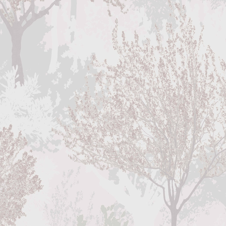 Birch Mauve Matte Removable Paste the Wall Wallpaper