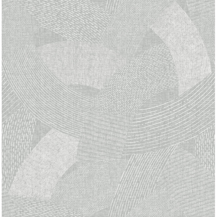 Tania Grey Woven Abstract Non-Pasted Wallpaper Roll