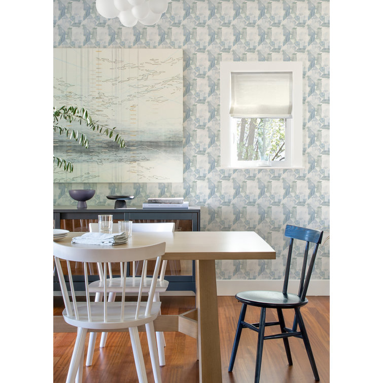 Perrin Blue Gem Geometric Non-Woven Wallpaper Roll