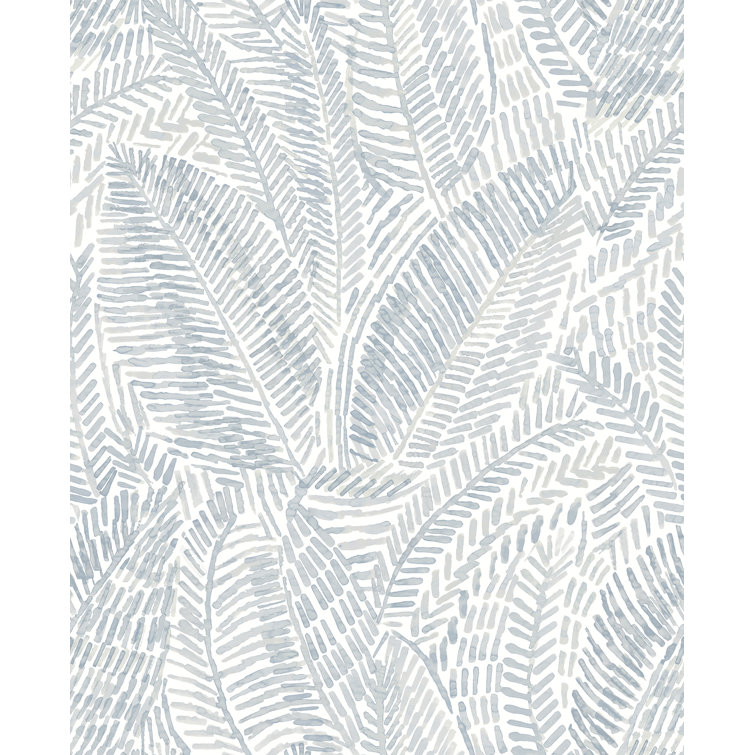 Fildia Light Blue Botanical Non-Pasted Wallpaper Roll