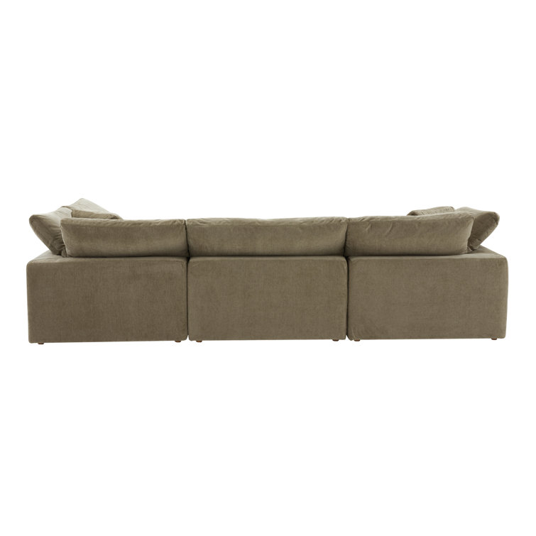 Desert Sage Performance Fabric Modular Sectional with Removable Cushions