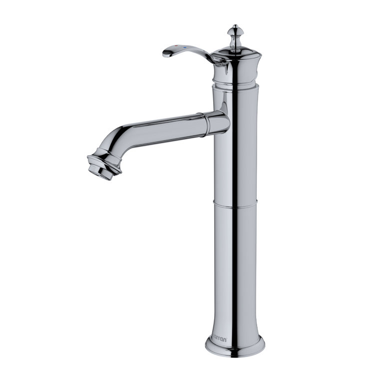 Vineyard Chrome Single Handle Vessel Bathroom Faucet with Drain Assembly