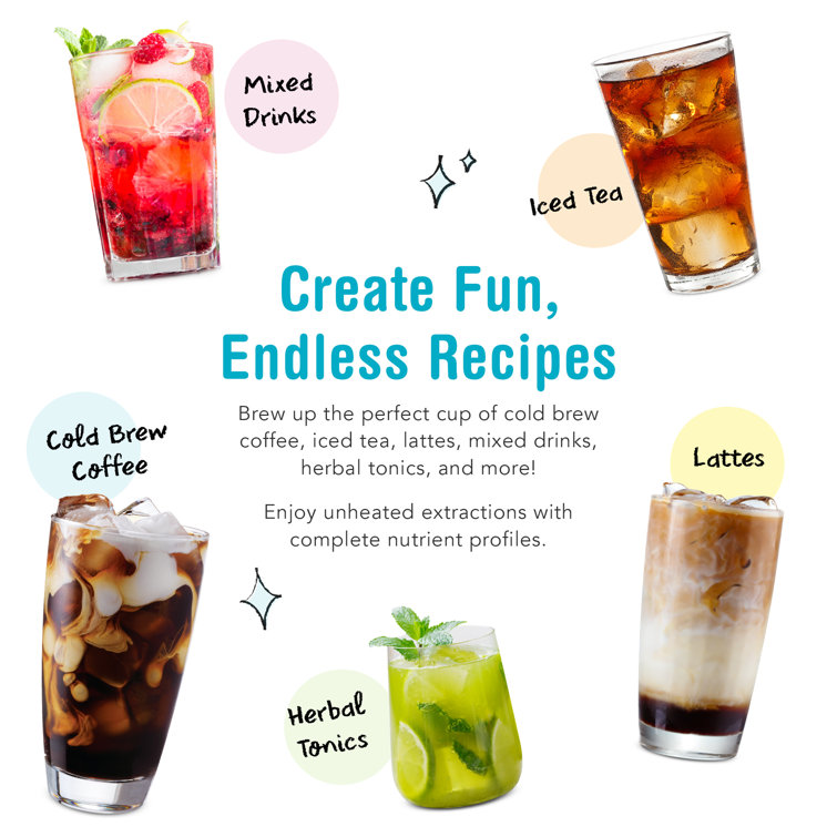 Shine Black Cold Brew Coffee and Tea Machine with Vacuum Technology