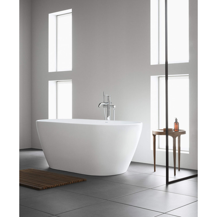 Duravit 63'' White Acrylic Freestanding Soaking Bathtub