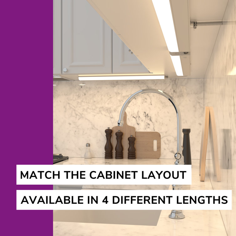 30-inch Matte White Aluminum Hardwired LED Under Cabinet Light