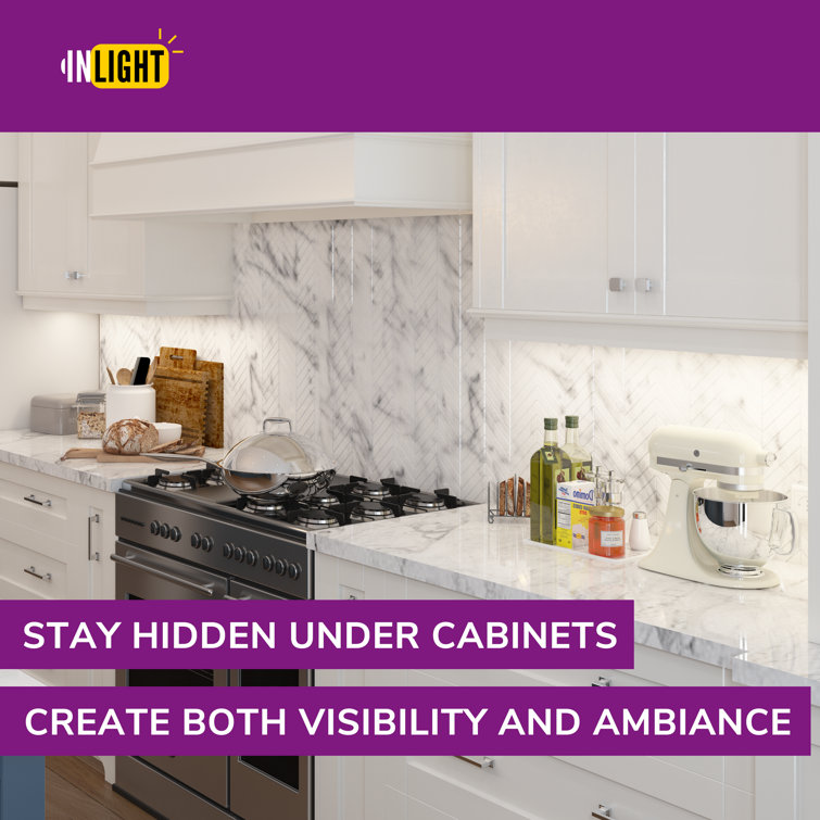 24-Inch Matte White Aluminum Under Cabinet LED Light
