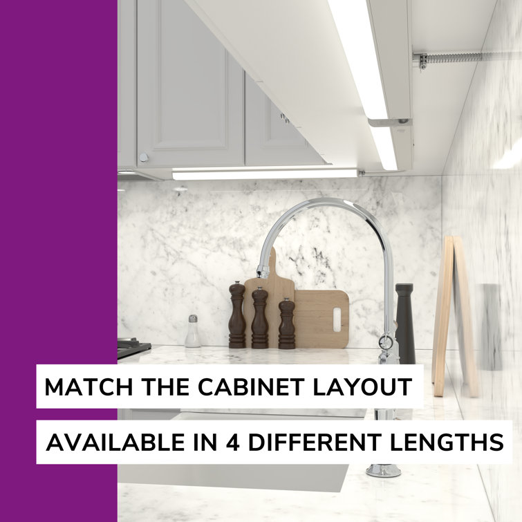 24-Inch Matte White Aluminum Under Cabinet LED Light