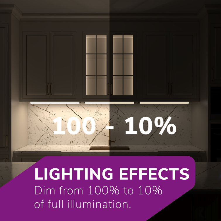 24-Inch Matte White Aluminum Under Cabinet LED Light