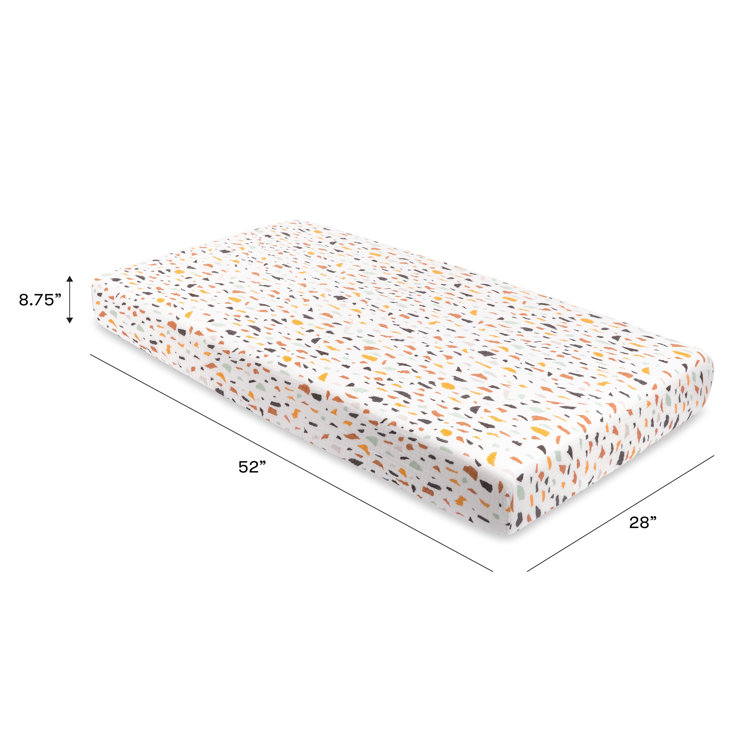 Terrazzo Organic Cotton Muslin Crib Sheet for Toddler Girls