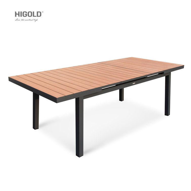 Carlo 8-Person Extendable Faux Wood and Aluminum Outdoor Dining Set