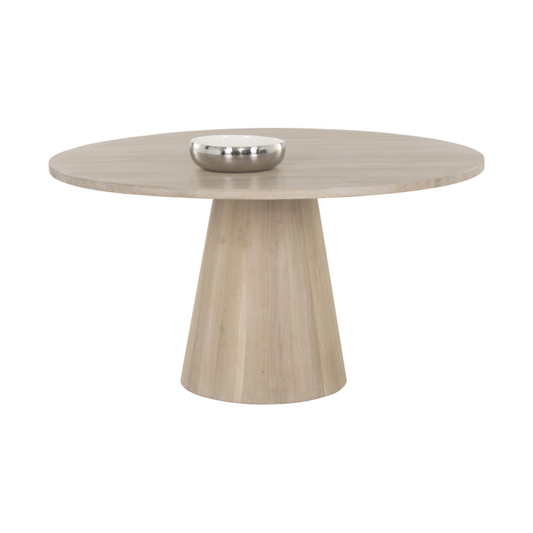 Elina 54" Light Oak Round Dining Table