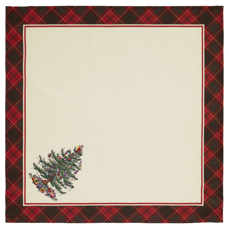 Christmas Tree Tartan Napkins Set of Four