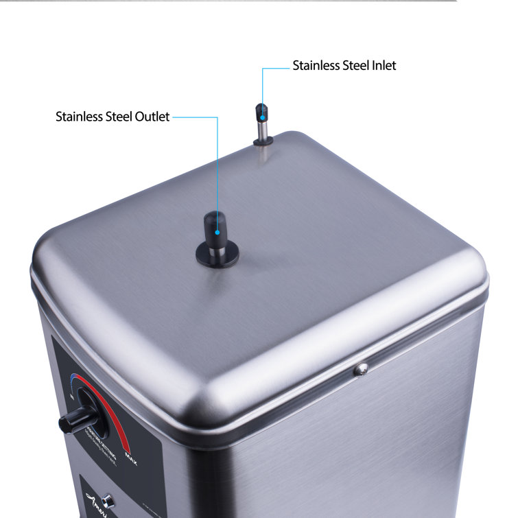 Brushed Nickel Dual Handle Hot and Cold Water Dispenser