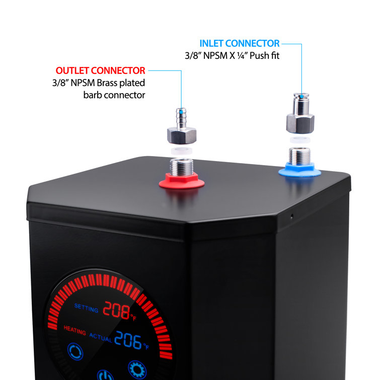American Standard 41-ASH-410-F575-CH ASH410 Instant Hot Water Dispenser System, Single-Handle Faucet with Digital Touchpad Tank