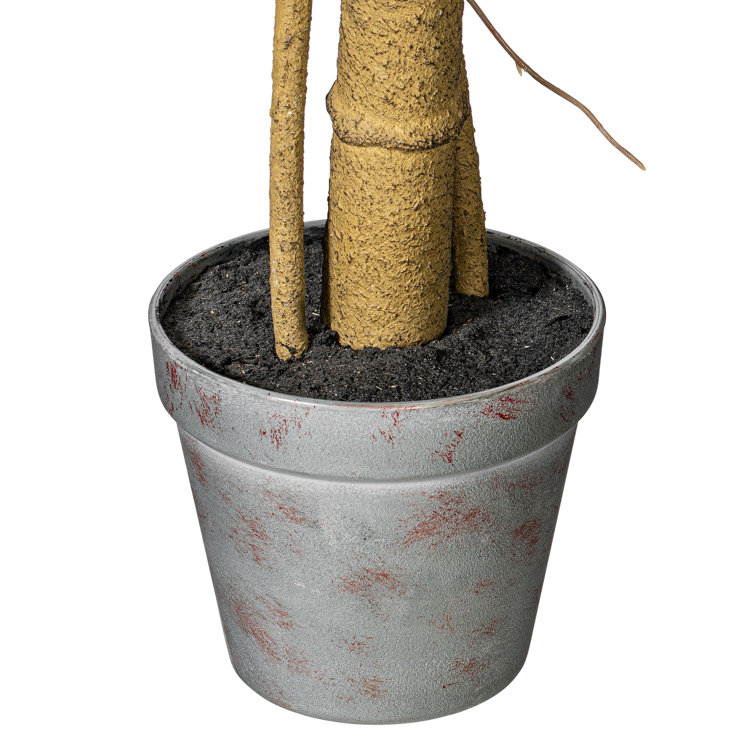 38'' Green Artificial Philodendron Tree in Black Pot
