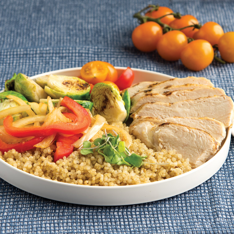 White 8-Inch Round Microwave-Safe Lunch Plates, Set of 2