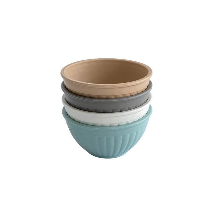Earth-Tone Melamine Mini Prep and Serve Bowl Set, 4-Piece