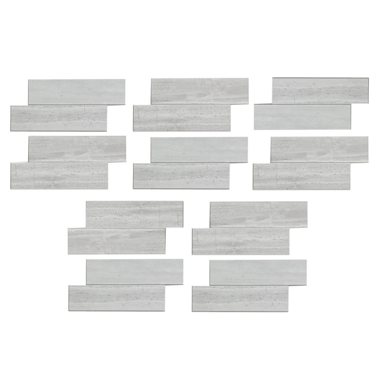 Roman Slab Gray Peel and Stick Wall Tile