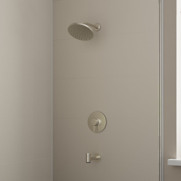 Matte Black Nickel Wall Mounted Shower Set with Pressure Balance