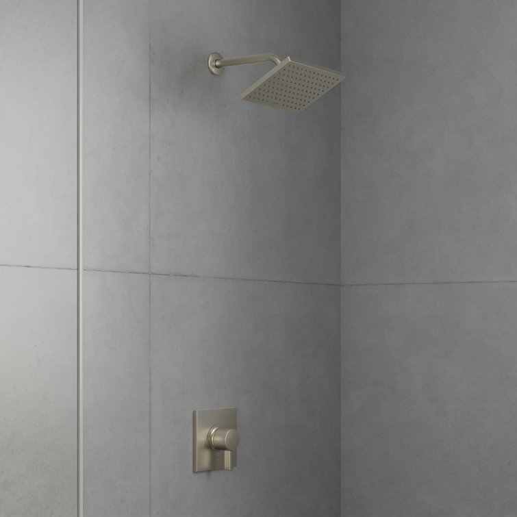 Contemporary Matte Black 8-inch Square Rain Showerhead