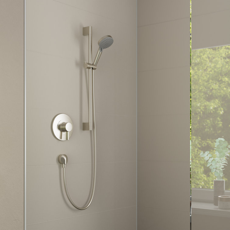 Brushed Nickel High Pressure Handheld Shower Head with 2-Spray Options