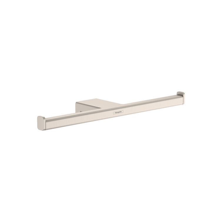 Brushed Nickel Double Roll Wall Mount Toilet Paper Holder