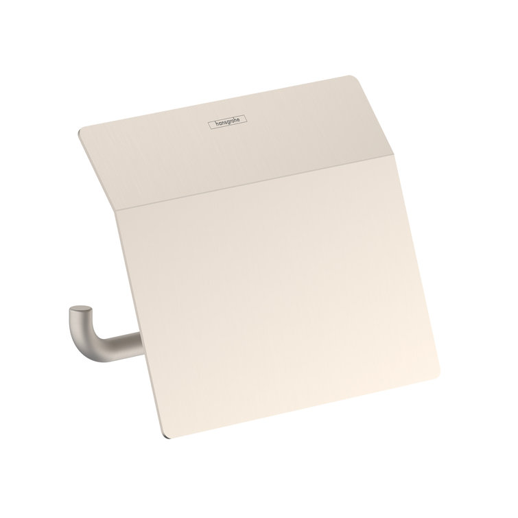 Brushed Nickel Wall Mount Toilet Paper Holder with Cover