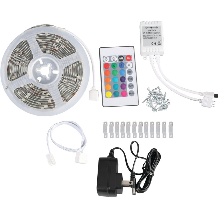 10ft Color-Changing LED Strip Light with Remote