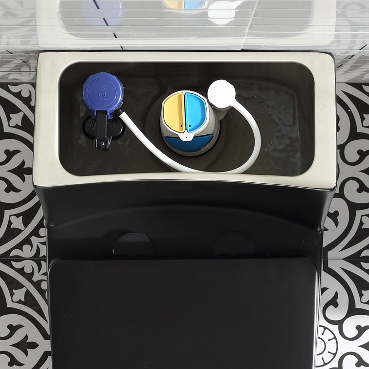 Matte Black Elongated Dual Flush High Efficiency Toilet