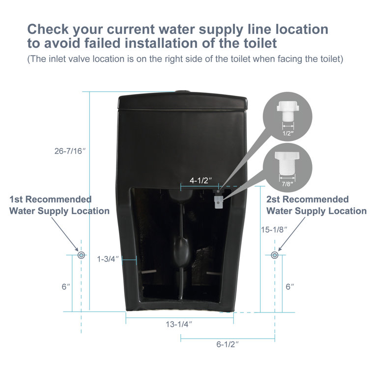 Matte Black Elongated Dual Flush High Efficiency Toilet