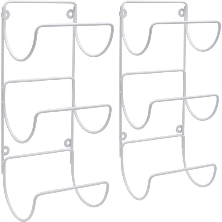 Matte White Wall Mounted Iron Towel Rack Set of 2