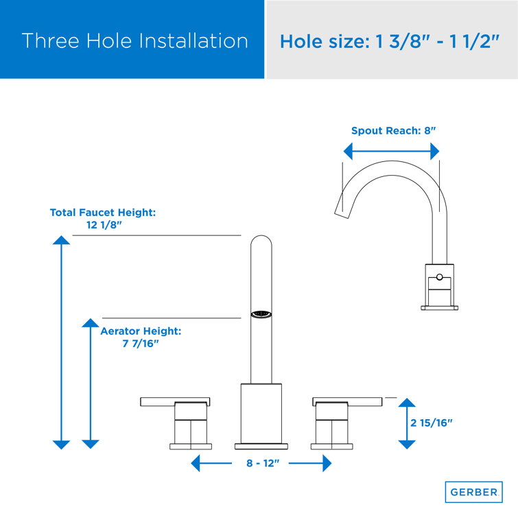 Brushed Bronze Three-Piece Roman Tub Filler Kit