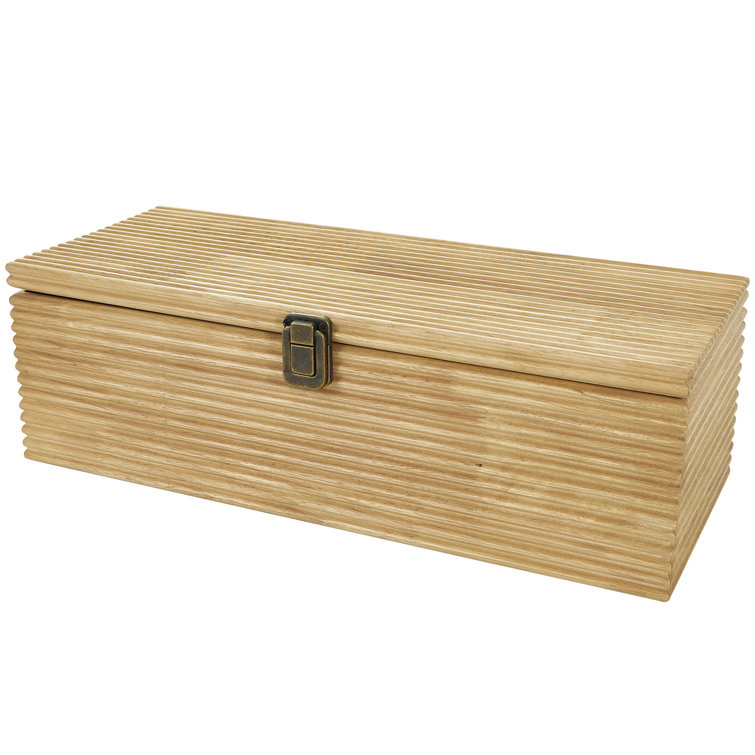 Handmade Natural Wood Lidded Storage Box Set