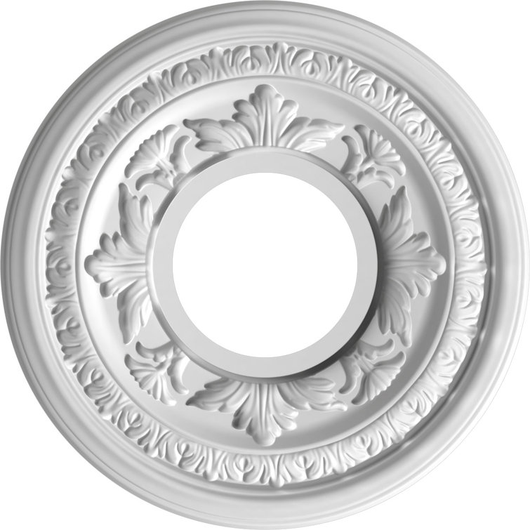 Baltimore White Thermoformed PVC Ceiling Medallion, 10" Diameter