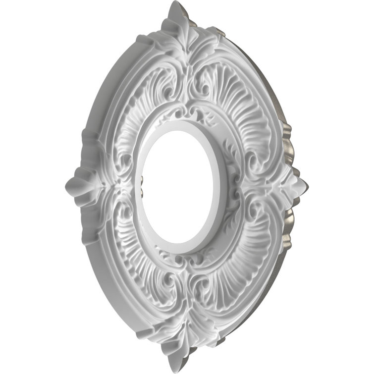 Aged Dark Steel Thermoformed PVC Ceiling Medallion, 10" Diameter