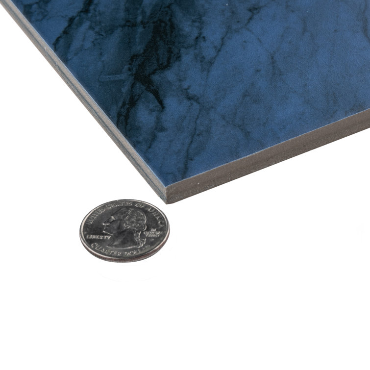 Indigo 8" x 8" Porcelain Marble Look Wall & Floor Tile
