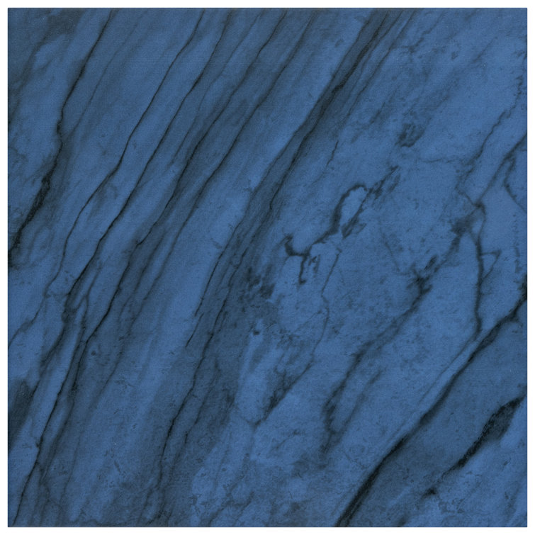 Indigo 8" x 8" Porcelain Marble Look Wall & Floor Tile