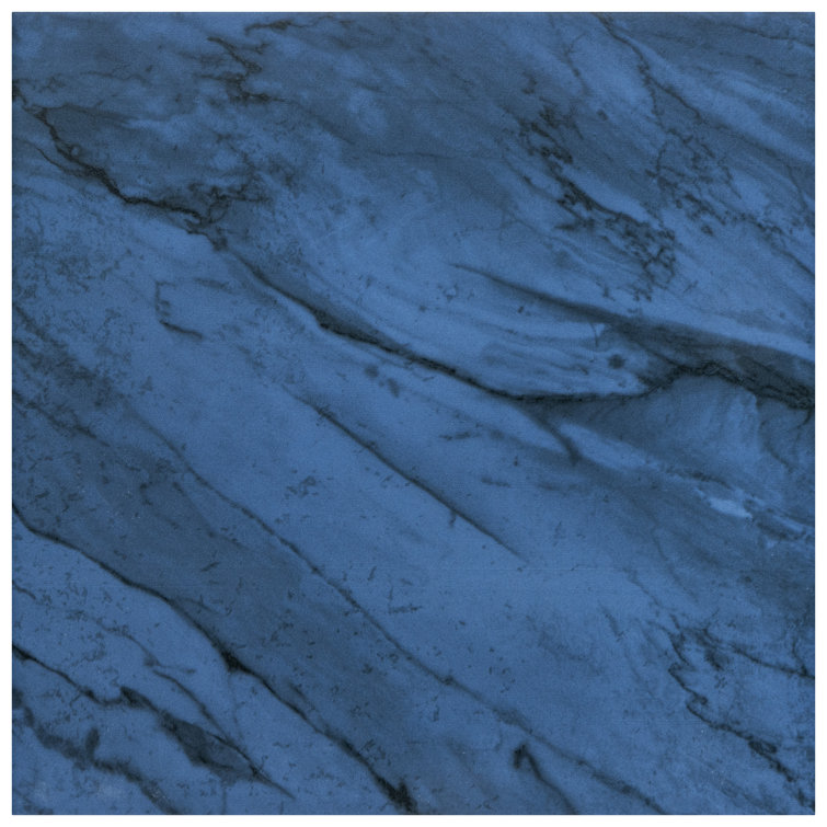 Indigo 8" x 8" Porcelain Marble Look Wall & Floor Tile