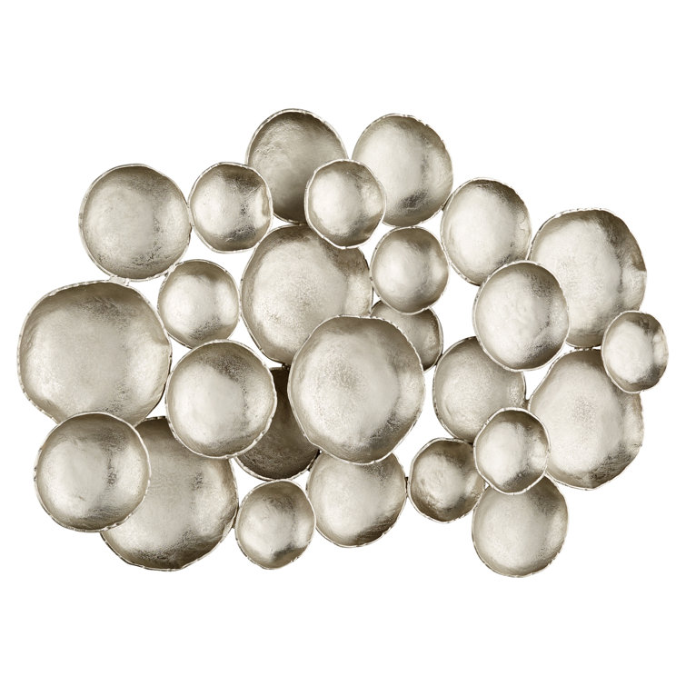 Gala Silver Concave Metal Wall Sculpture
