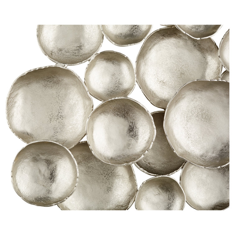 Gala Silver Concave Metal Wall Sculpture