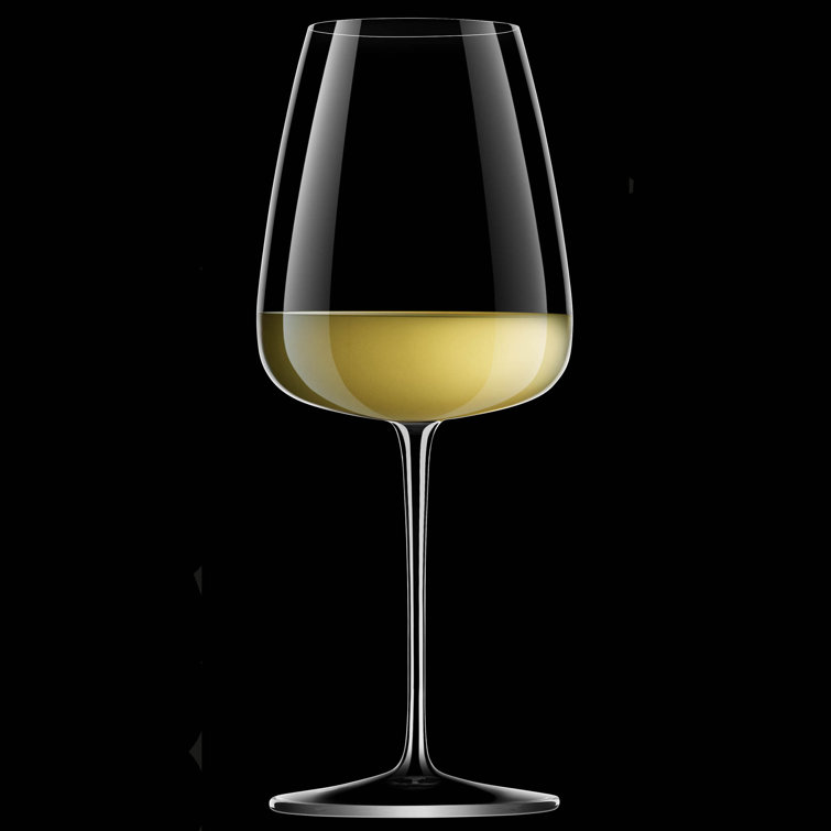 Luigi Bormioli 18.5 oz Clear Crystal Chardonnay Wine Glasses Set of 4