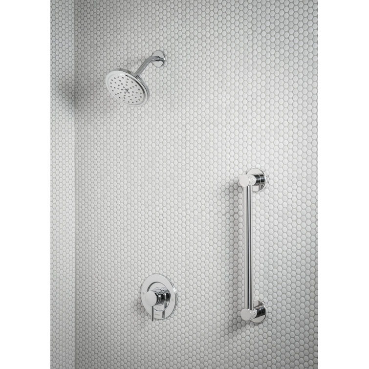 Chrome Wall-Mounted Lever Shower Handle Trim Kit