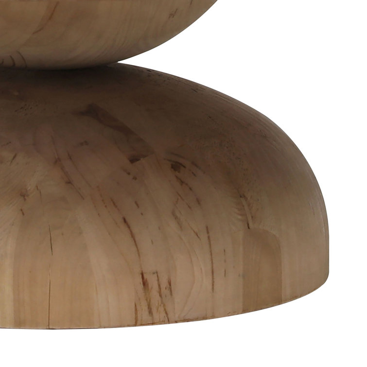 Saria Round Solid Pine Wood Pedestal Coffee Table