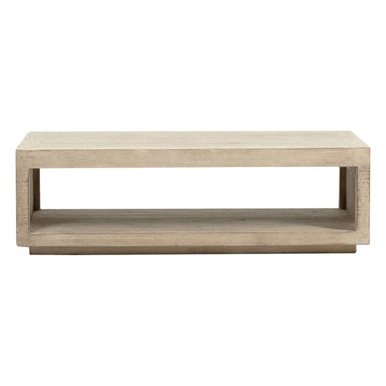 Light Warm Wash Rectangular Pine Wood Coffee Table