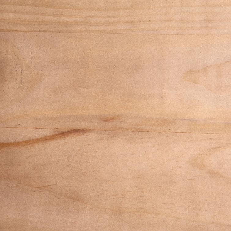 Natural Pine Round Solid Wood Pedestal End Table