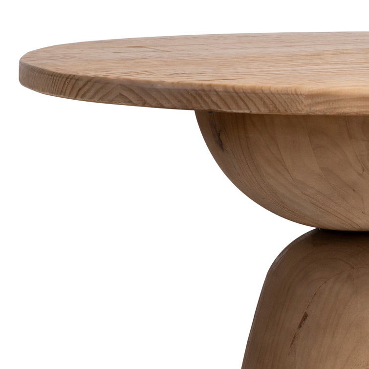 Natural Reclaimed Wood Round Dining Table, 48"